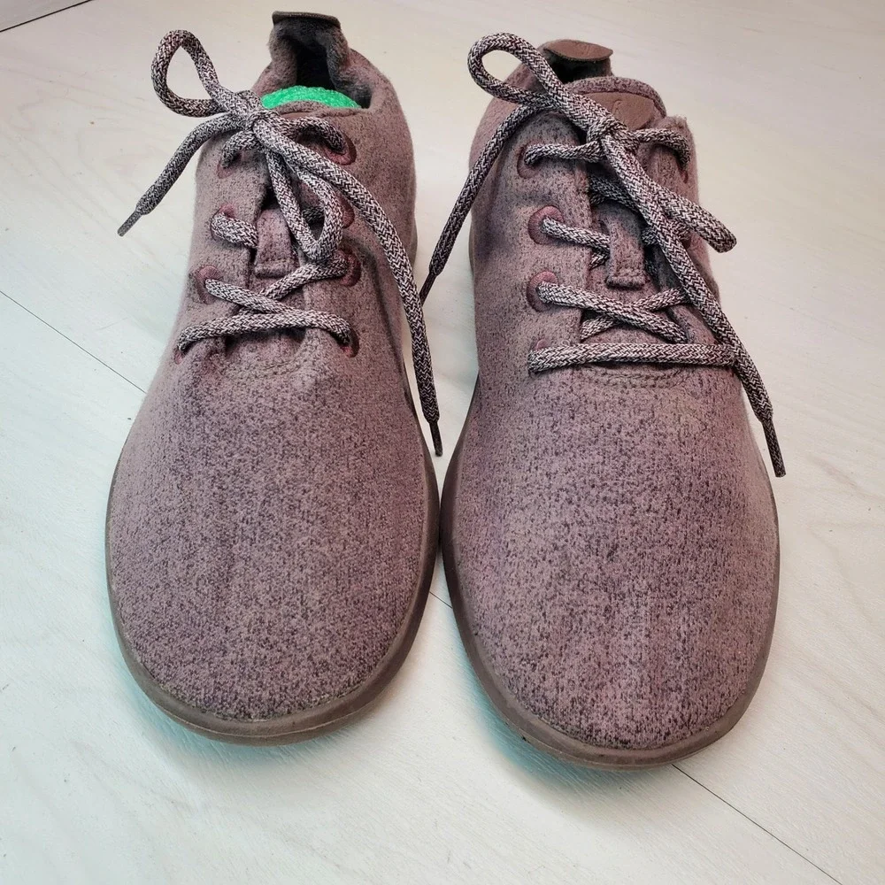 Allbirds Wool Runners Gray Black Lace Up Sneakers Shoes‎ size 8